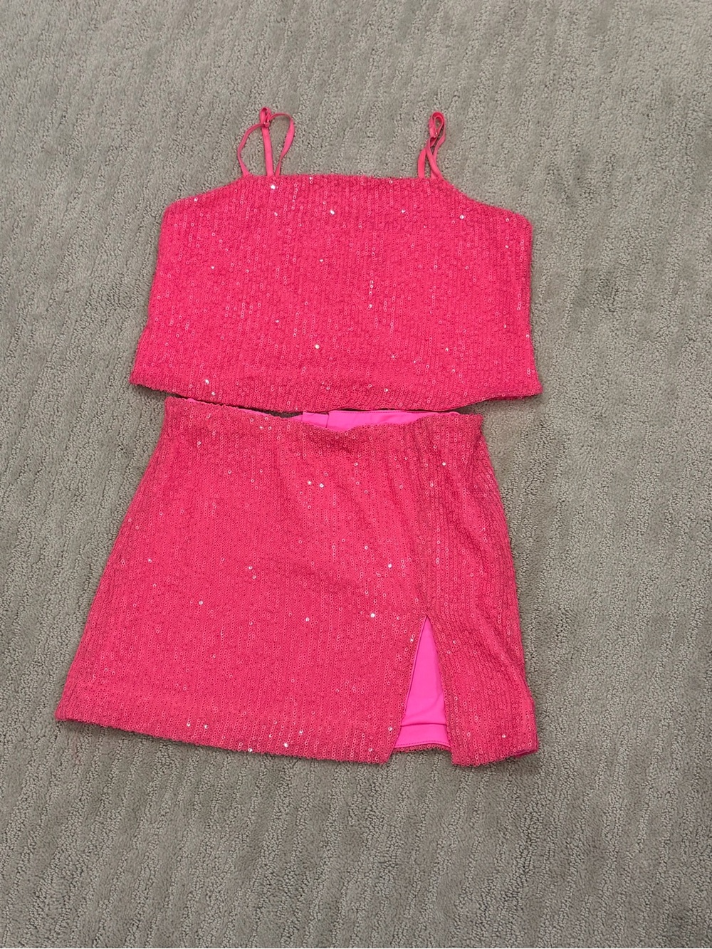 Katie J NYC Hot Pink Sequin Girls Skirt